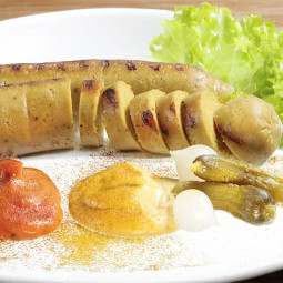 Vegan-Bratwurst, Curry