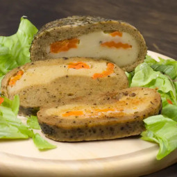 Vegan-Bratstück, Gefüllt